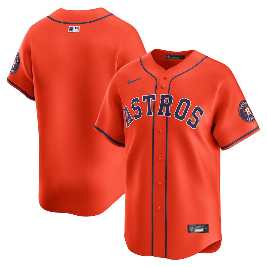 Men Houston Astros Nike Orange Alternate Limited MLB Jersey